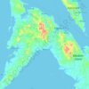 Topografische Karte Masbate Island, Höhe, Relief