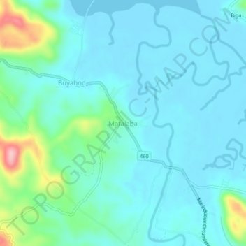 Topografische Karte Matalaba, Höhe, Relief