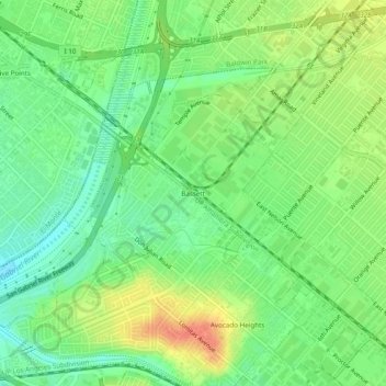 Topografische Karte Bassett, Höhe, Relief