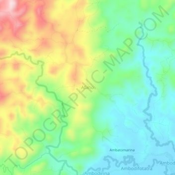 Topografische Karte Afaho, Höhe, Relief