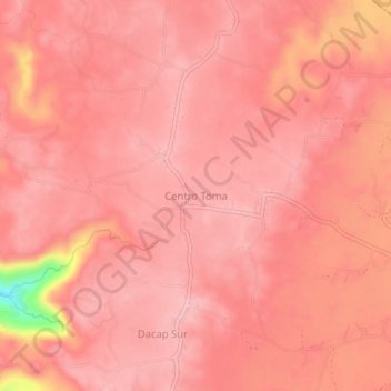 Topografische Karte Centro Toma, Höhe, Relief