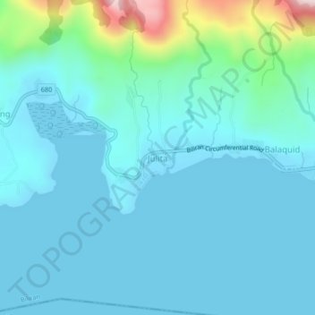 Topografische Karte Julita, Höhe, Relief