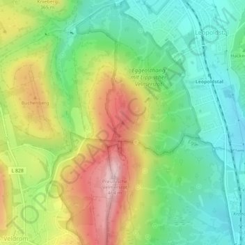 Topografische Karte Lippische Velmerstot, Höhe, Relief