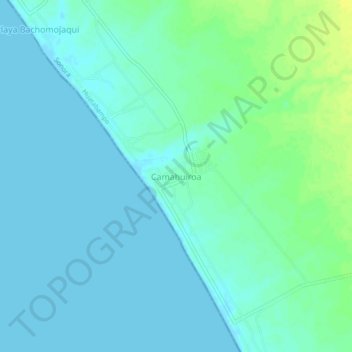 Topografische Karte Camahuiroa, Höhe, Relief