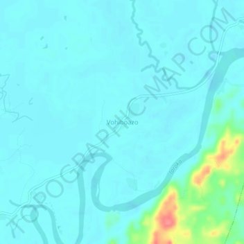 Topografische Karte Vohiboazo, Höhe, Relief