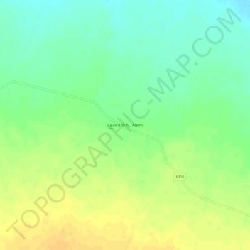 Topografische Karte Leandro N. Alem, Höhe, Relief