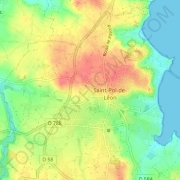 Topografische Karte Prat Cuic, Höhe, Relief