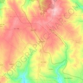 Topografische Karte Barracão, Höhe, Relief