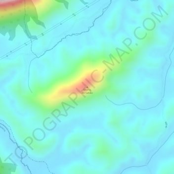 Topografische Karte Morro do Sabão, Höhe, Relief