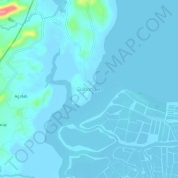 Topografische Karte Guibongan, Höhe, Relief