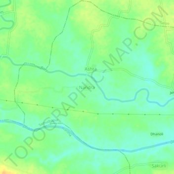 Topografische Karte Nandra, Höhe, Relief