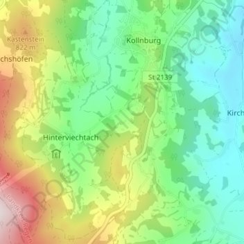 Topografische Karte Windsprach, Höhe, Relief