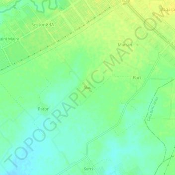 Topografische Karte Siau, Höhe, Relief