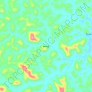 Topografische Karte Aracaji, Höhe, Relief