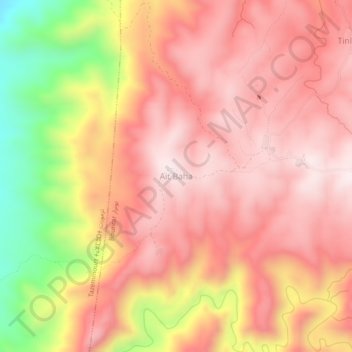 Topografische Karte Ait Baha, Höhe, Relief