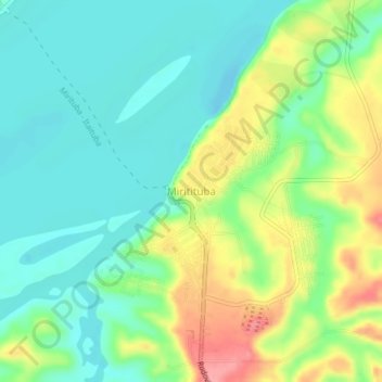 Topografische Karte Miritituba, Höhe, Relief