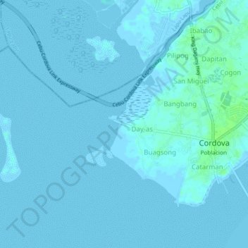 Topografische Karte Day-as, Höhe, Relief