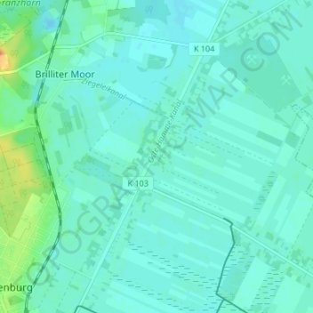 Topografische Karte Langenhausen, Höhe, Relief