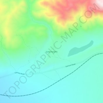 Topografische Karte Goler Heights, Höhe, Relief