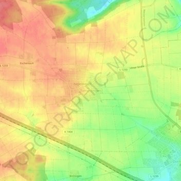 Topografische Karte Tomerdingen, Höhe, Relief
