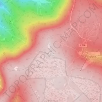 Topografische Karte Hohloh, Höhe, Relief