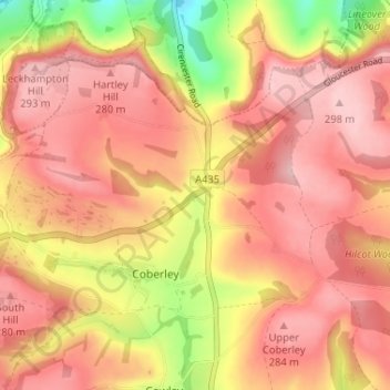 Topografische Karte Seven Springs, Höhe, Relief