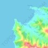 Topografische Karte Port Jackson, Höhe, Relief