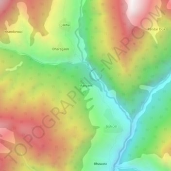 Topografische Karte Matiyam, Höhe, Relief