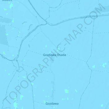Topografische Karte Gozdawa-Osada, Höhe, Relief