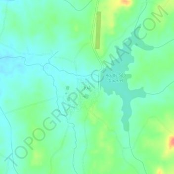 Topografische Karte Juá, Höhe, Relief