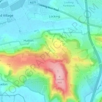 Topografische Karte Upper Canada, Höhe, Relief