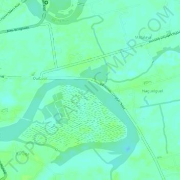 Topografische Karte Limahong Channel, Höhe, Relief