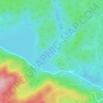 Topografische Karte Lawless Bay, Höhe, Relief