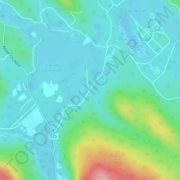 Topografische Karte Lac-Pimbina, Höhe, Relief