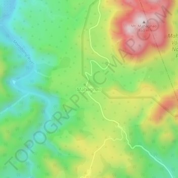 Topografische Karte Mahagnao, Höhe, Relief