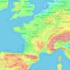 Topografische Karte France, Höhe, Relief