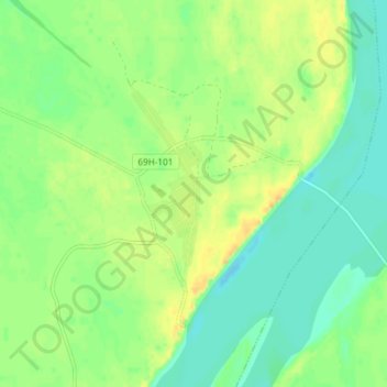 Topografische Karte Никольское, Höhe, Relief