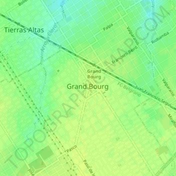 Topografische Karte Grand Bourg, Höhe, Relief