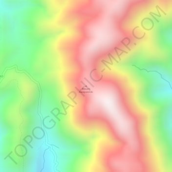Topografische Karte Mount Awapanniki, Höhe, Relief