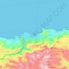 Topografische Karte Dili, Höhe, Relief