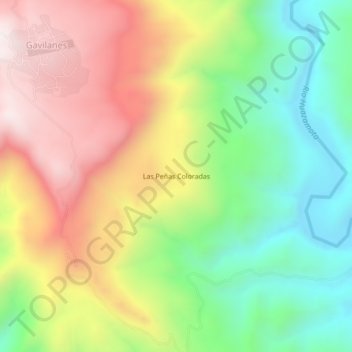 Topografische Karte Las Peñas Coloradas, Höhe, Relief