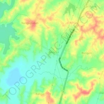 Topografische Karte Baay, Höhe, Relief