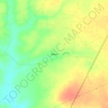 Topografische Karte Aldeia, Höhe, Relief