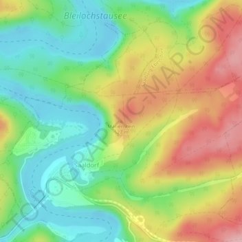 Topografische Karte Marienstein, Höhe, Relief