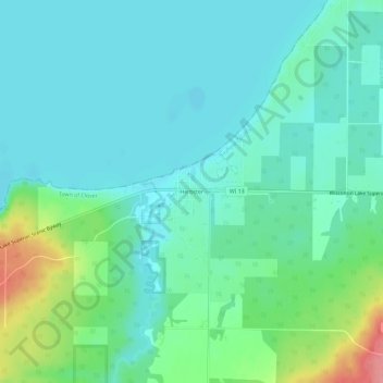 Topografische Karte Herbster, Höhe, Relief