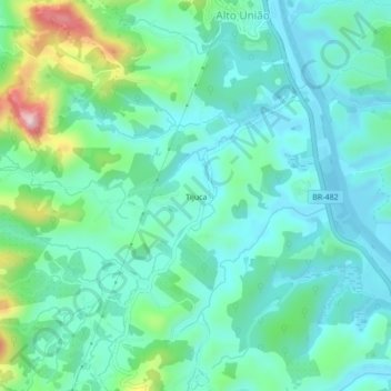 Topografische Karte Tijuca, Höhe, Relief