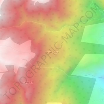 Topografische Karte Barnala Bugyal, Höhe, Relief