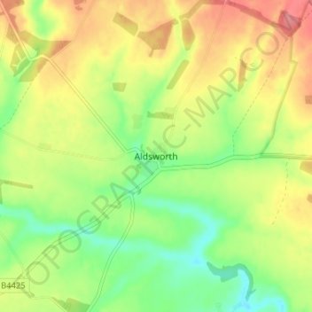 Topografische Karte Aldsworth, Höhe, Relief