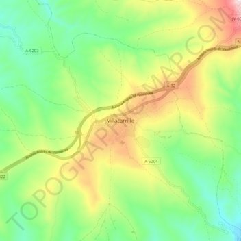 Topografische Karte Villacarrillo, Höhe, Relief