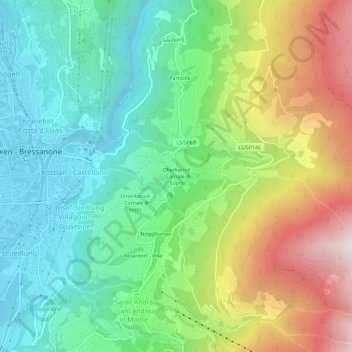 Topografische Karte Oberkarnol, Höhe, Relief